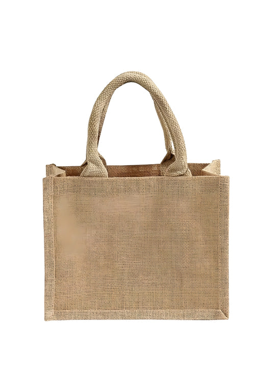 Classic Herringbone Jute Bag