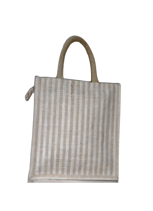 Eco-Friendly Striped Jute Bag
