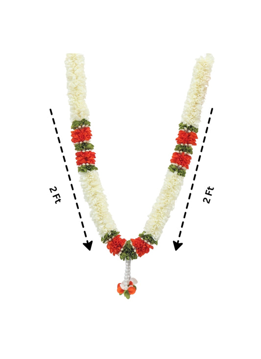 Artificial Orange & White Decorative Garland 4ft