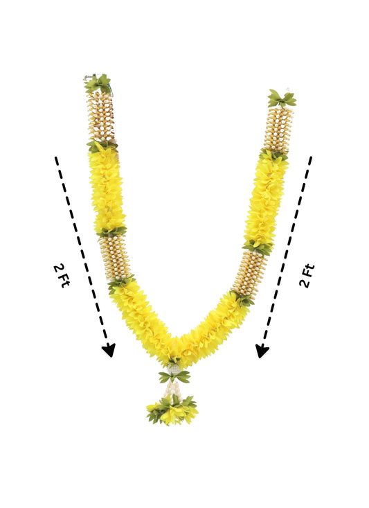 Artificial Yellow & White Decorative Garland 4ft