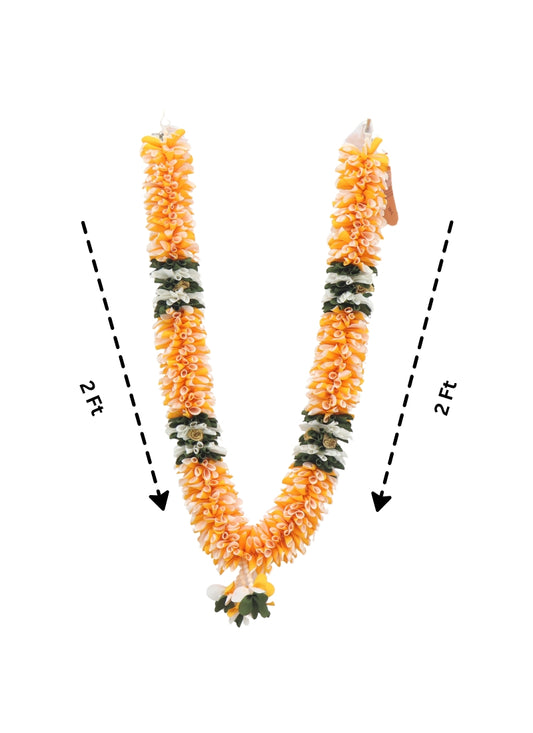 Artificial Orange & White Decorative Garland 4ft