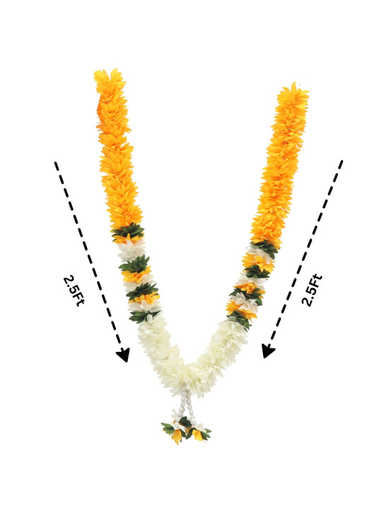 Artificial Yellow & White Decorative Garland 5ft