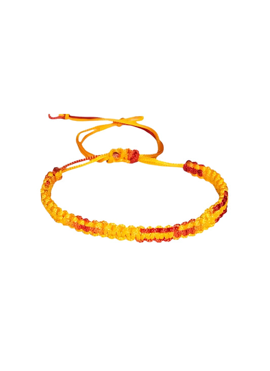 YELLOW AND RED FANCY WRIST