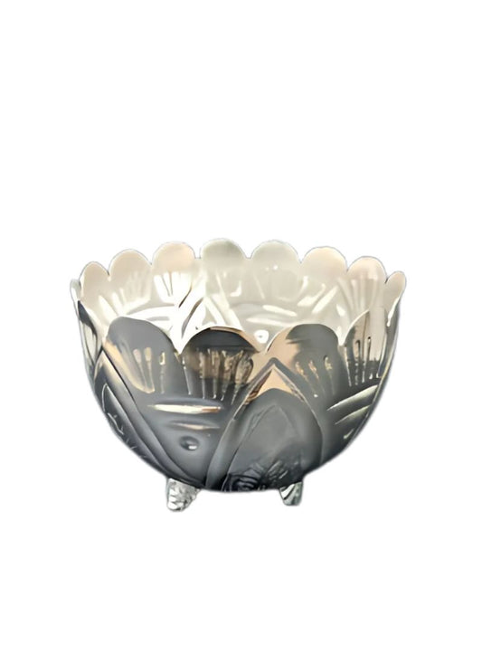 German silver prasadam bowl nakshi with leg