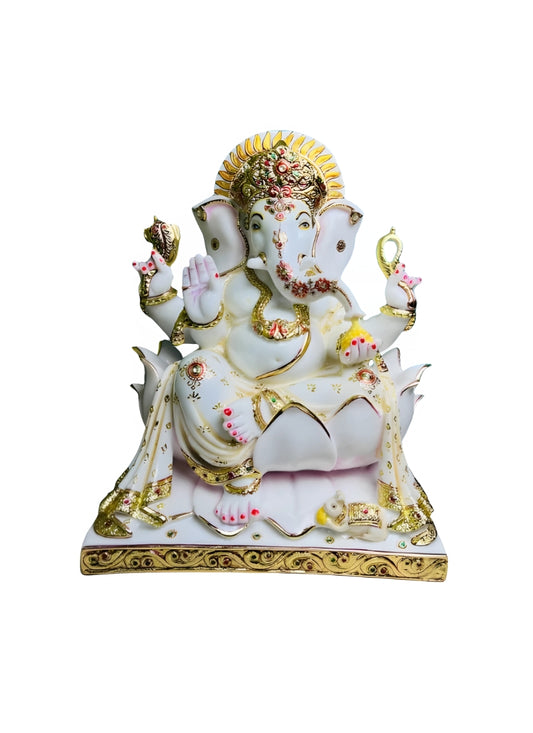 Culture Marble Ganesha on Lotus (YYZZ)
