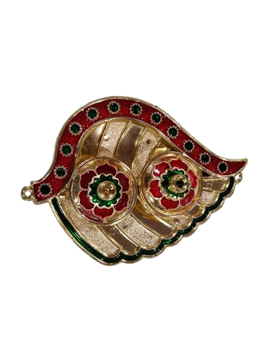 Decorative Kumkum Chandan Box Leaf Design