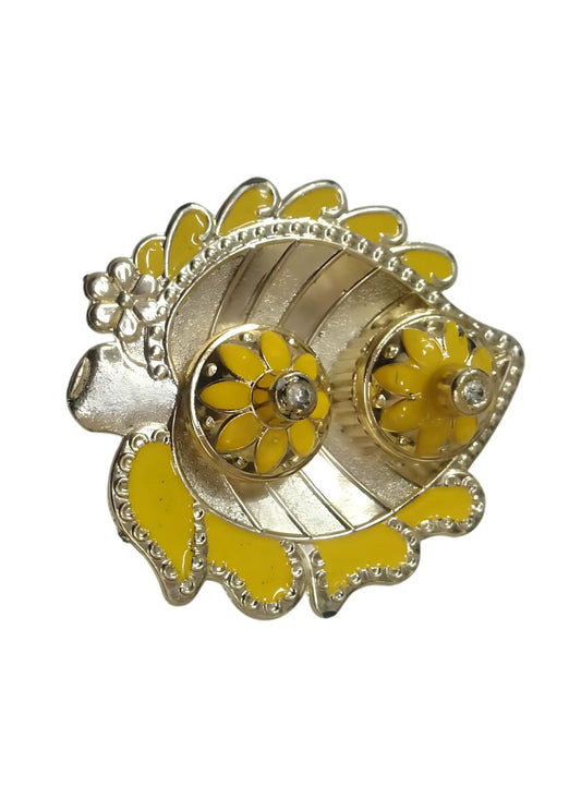 Decorative Pooja Kumkum & Chandan Holder in Leaf Design