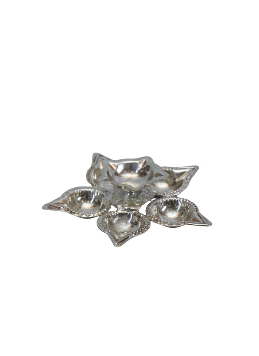 German Silver WM Pancha Deepa 29gm