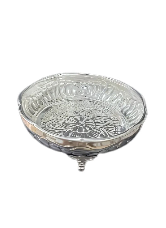 German silver fancy plate with leg