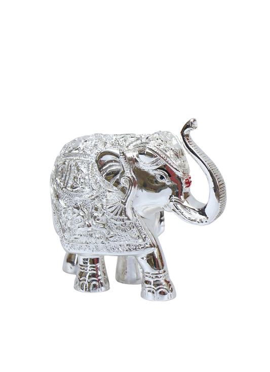 Silver Coated Elephant 3"