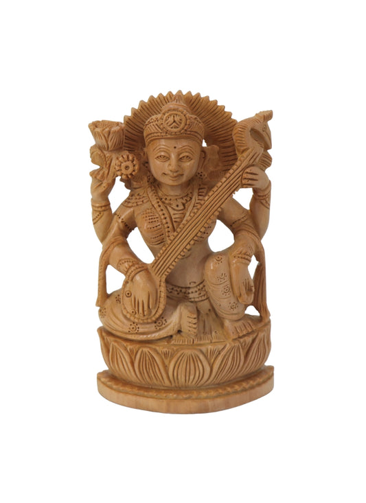 Wood Figure Sarashwati Assotted