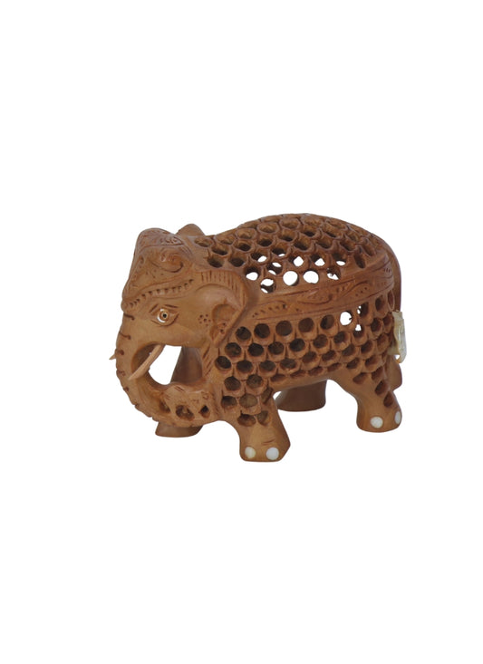 Wood Jali Lukay Elephant 3"