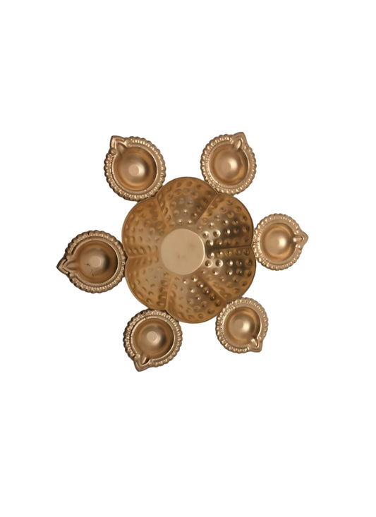 metal Diya flower 6'