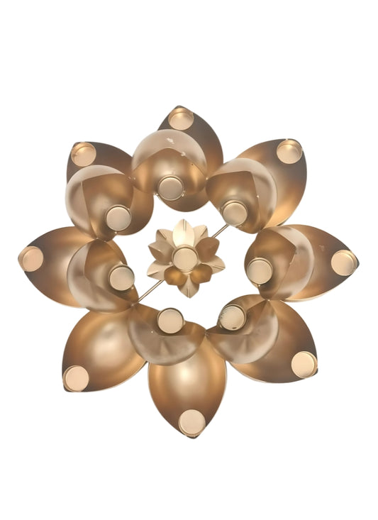 Metal Lotus flower urli big 18"