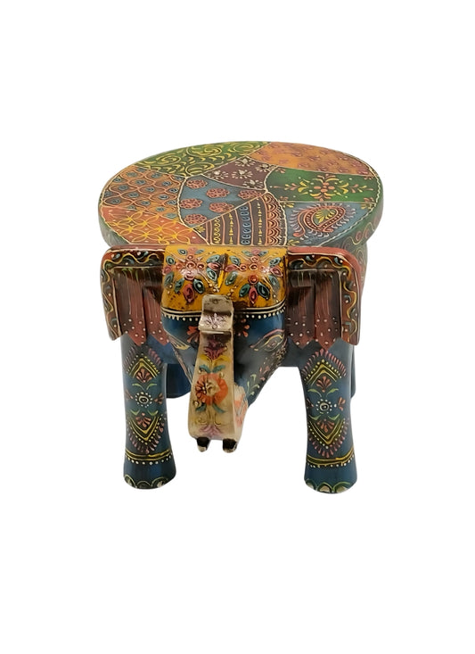 Wooden Painted Stool 8"