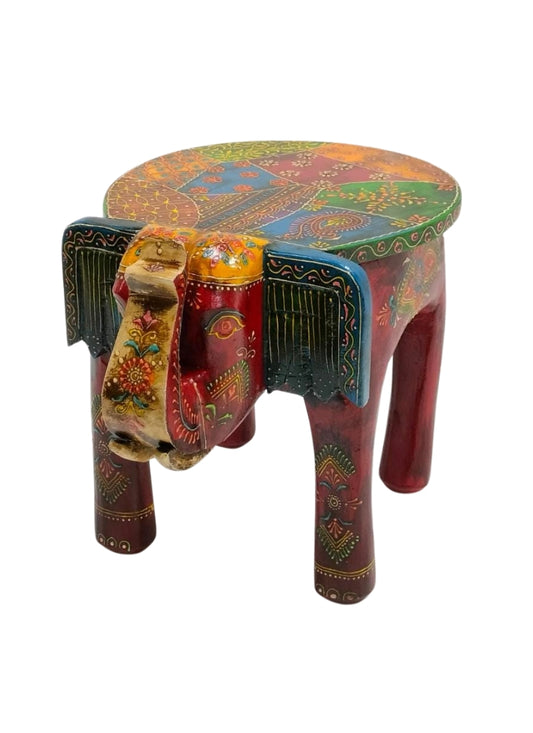 Wooden Painted Stool 12"