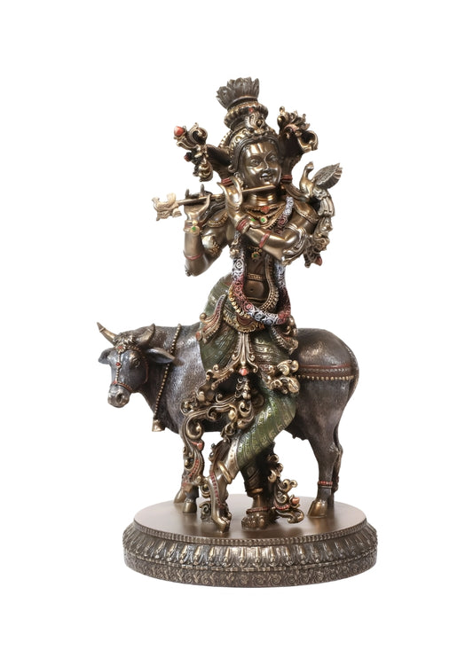 Copper Finish Krishna Ji Cow (RRWZ)