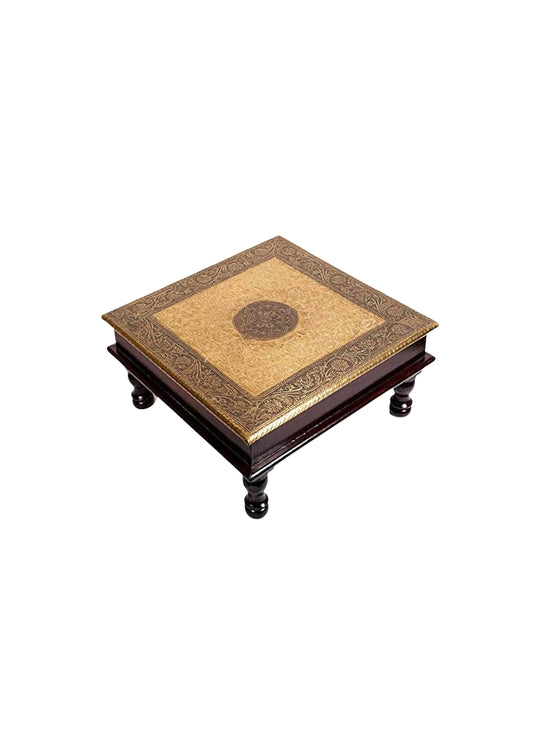 Wood Painting Square Chowki 15*15