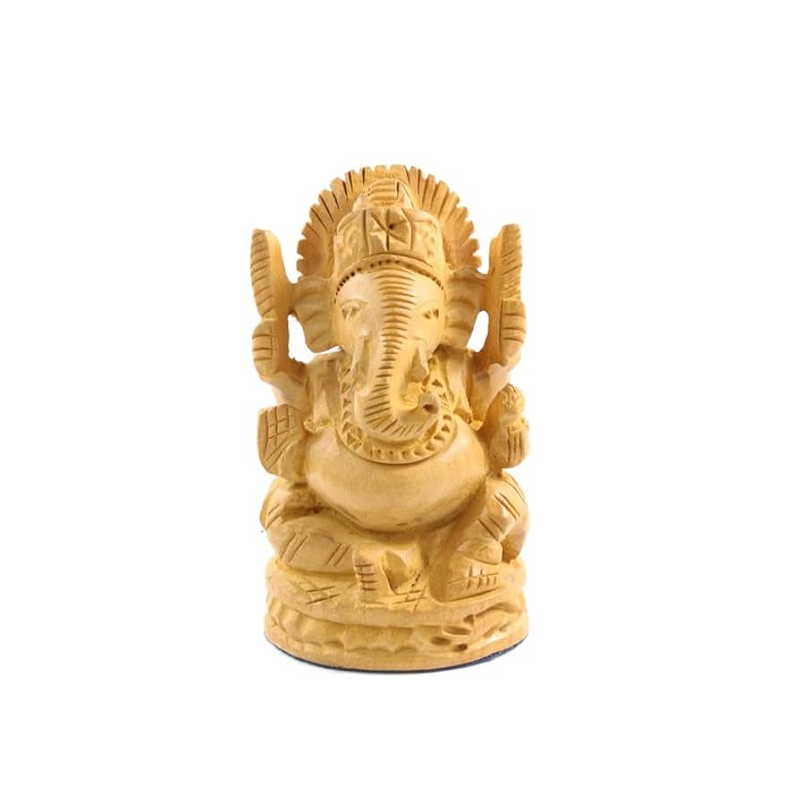 Wood Ganesh 3"