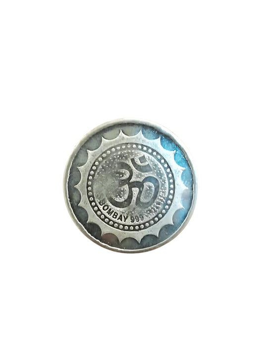 German Silver Om Coin