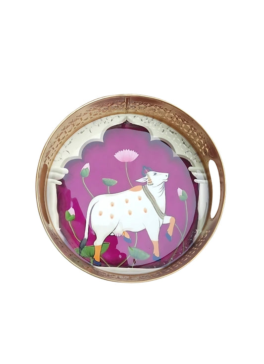 Purple Pichwai Tray