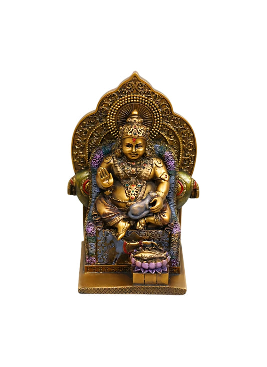 Brass Finish Resin Kuber Statue (SSZZ)