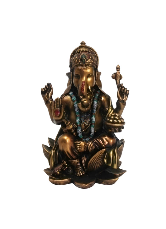 Brass Finish Resin Ganesh Idol (WJZ)