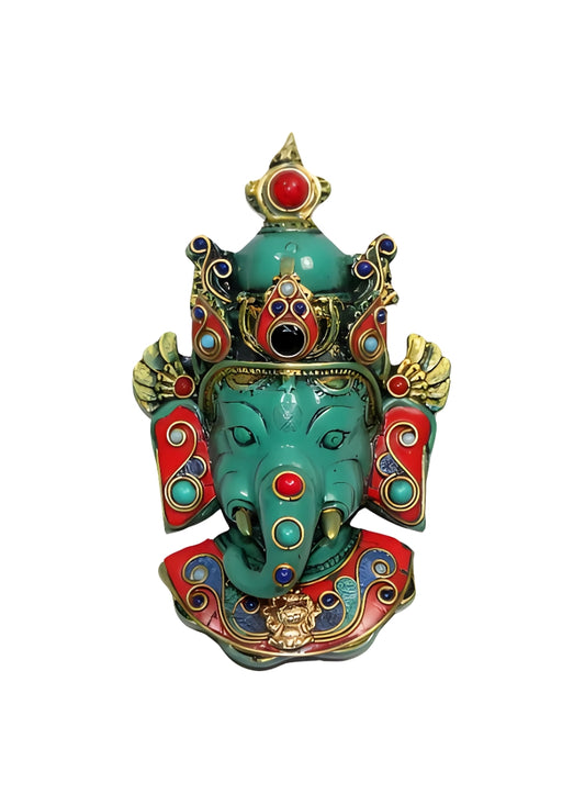 Resin Ganesh Mask Stone Work (SJZZ)