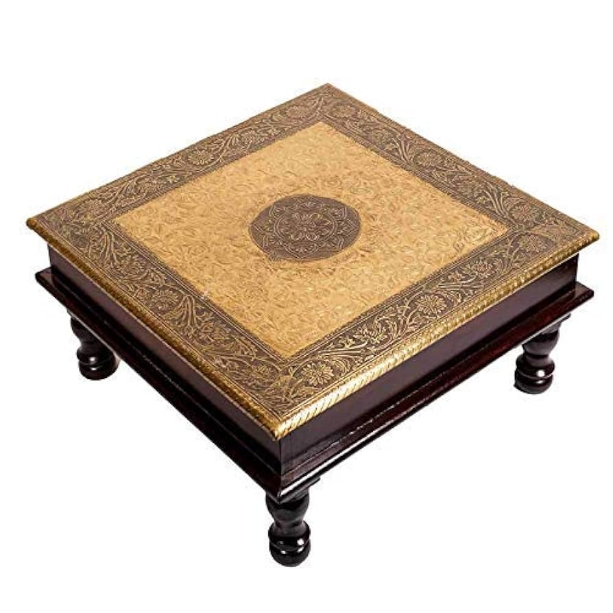 WOOD PAINTING SQUARE CHOWKI 15*15
