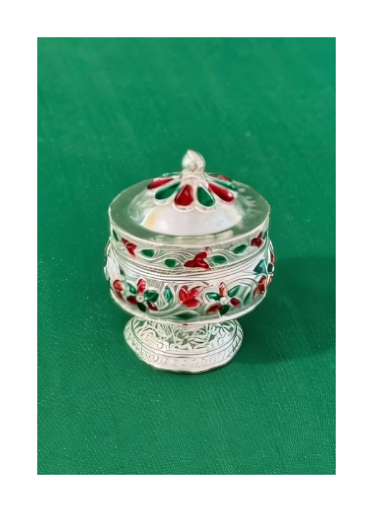 German silver WM MINAKARI DABBI (50GM)