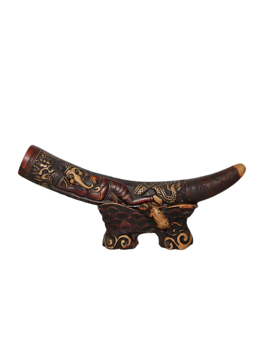 Resin Ganesh Tusk on Stand Dounle Color (JJZ)