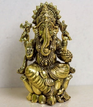 BRASS GANESH STATUE (SSAZ) 3*2*4"