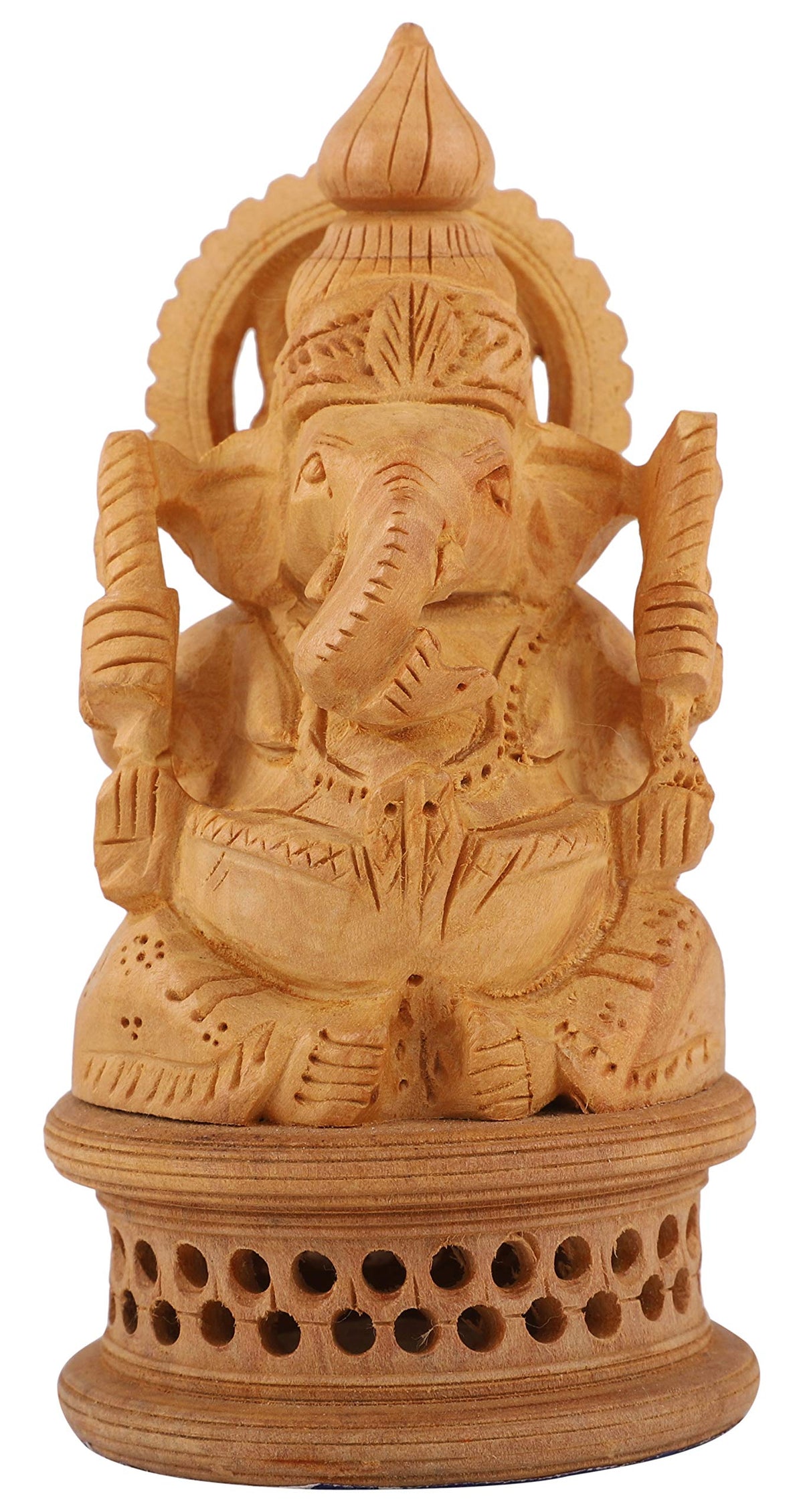 Wood Ganesh 4"