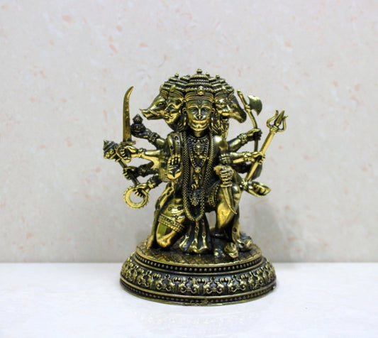 BRASS PANCHMUKHI HANUMAN (WTZ) 2.5*2.5*3"