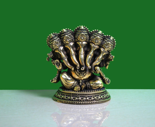 BRASS GANESH PANCHMUKHI (SSXX) 3*2.5*3.5"