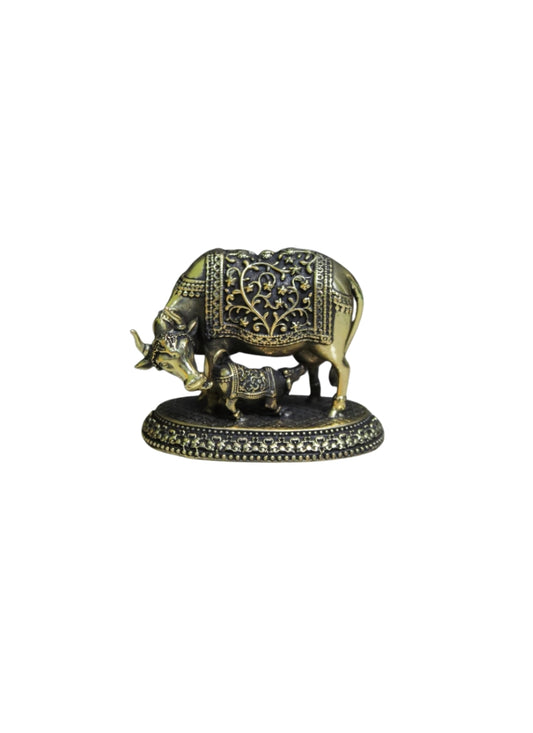 BRASS COW CALF WITH BASE (YYX) 4*2.5*3"