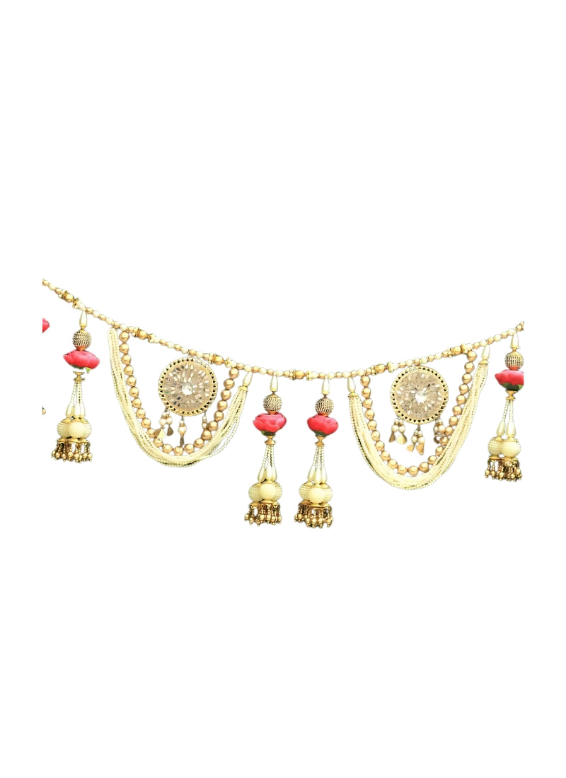 Bandhanwar White Pearl Center Door Toran