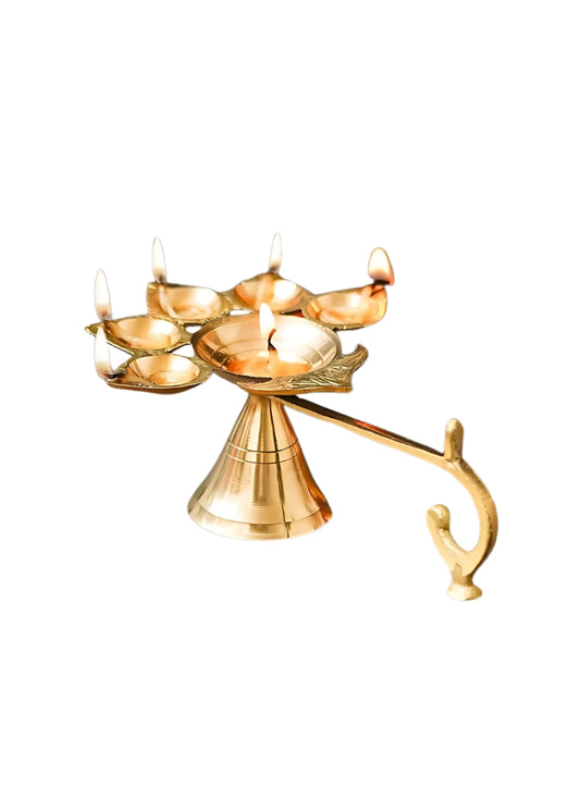 Brass Aakrati Stand Diya