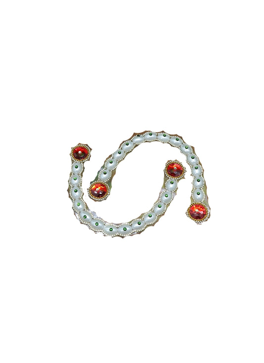Devotional Decorative Red Stone with Pearl