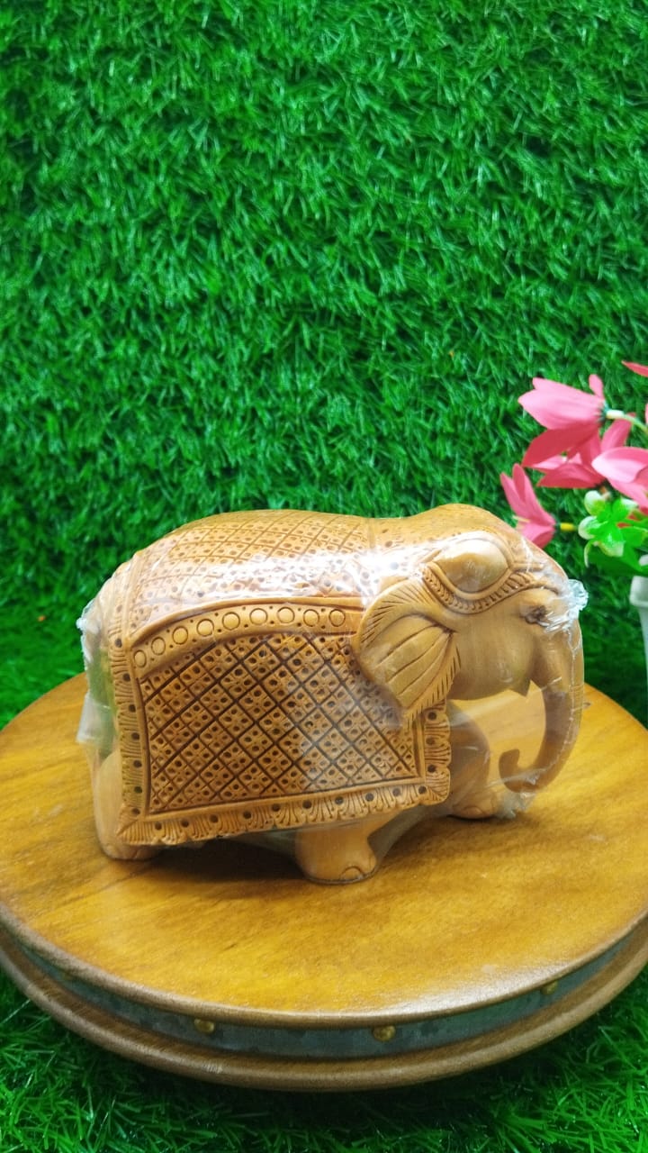 Wood  Carbing Elephant Fixc TD 4"