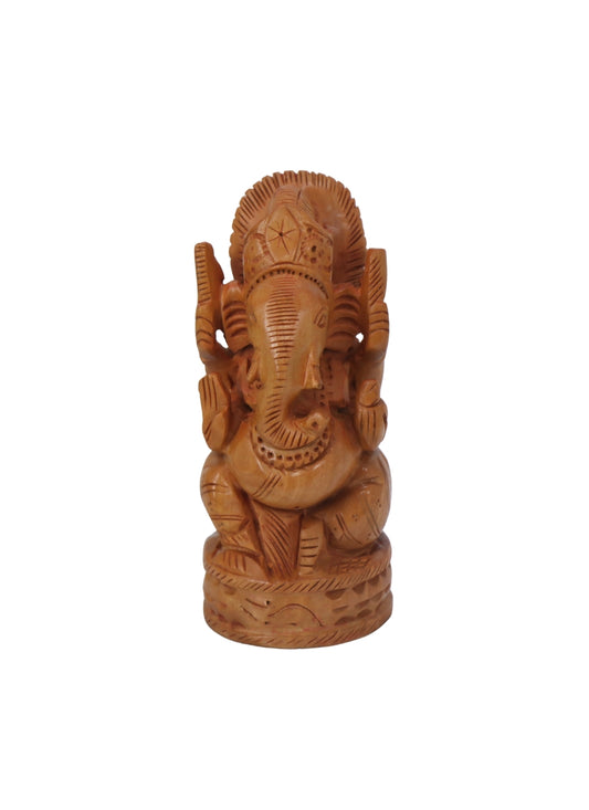 Wood Ganesh 3"