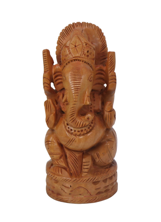 Wood Ganesh 6"