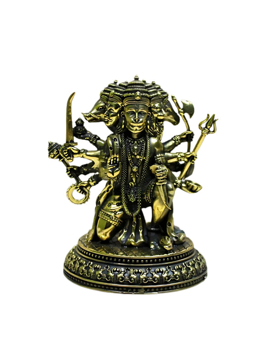 Brass Hanuman Panchmukhi 2.5*2.5*3"
