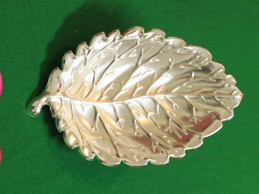 German Silver Sliver Leaf Plate