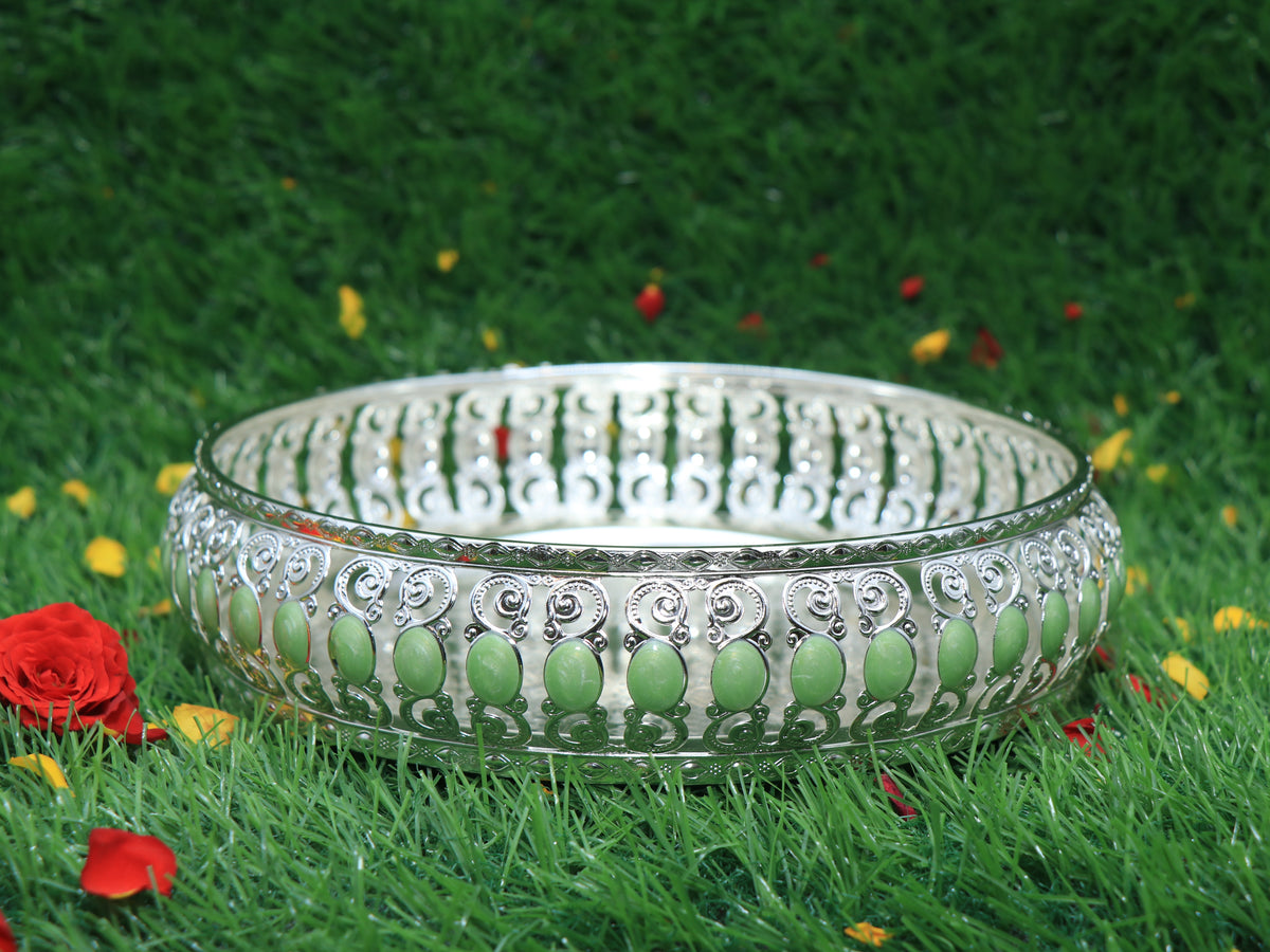German Silver Tray Green 94
