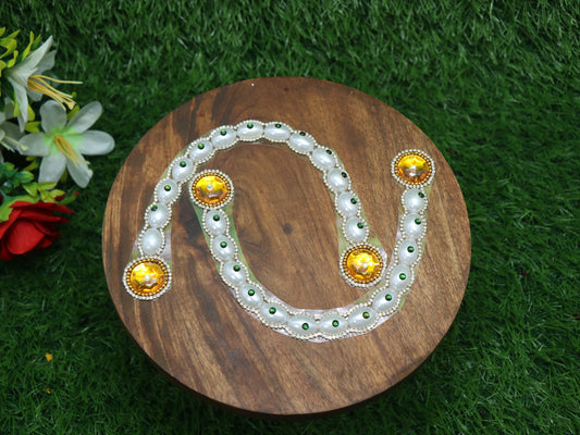 Devotional Decorative Yellow Stone with Pearl