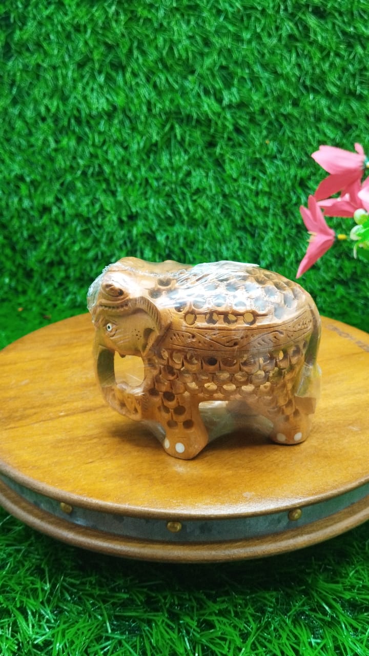 Wood Jali Lukay Elephant 3"