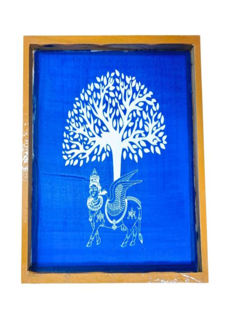 Karpaga Virutcham Tree With Kamadhenu  Rangoli Stencils 10x10