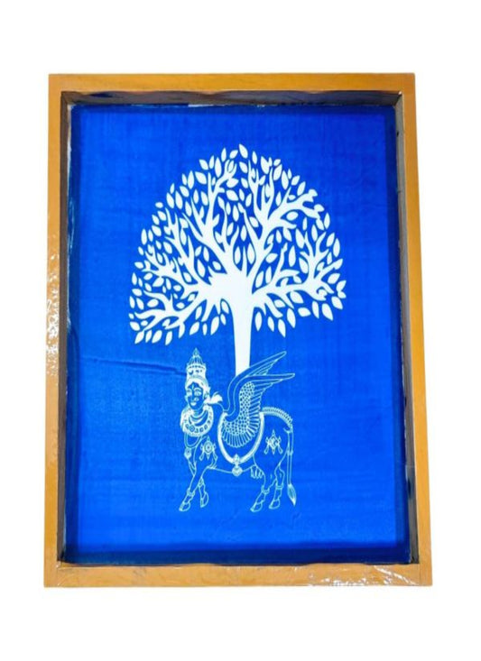 Karpaga Virutcham Tree With Kamadhenu  Rangoli Stencils 10x10