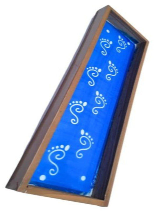 Krishna Pada Border Rangoli Stencils 17x5